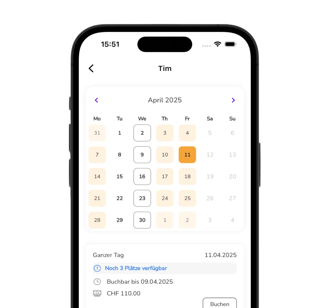 Eltern App screen mockup