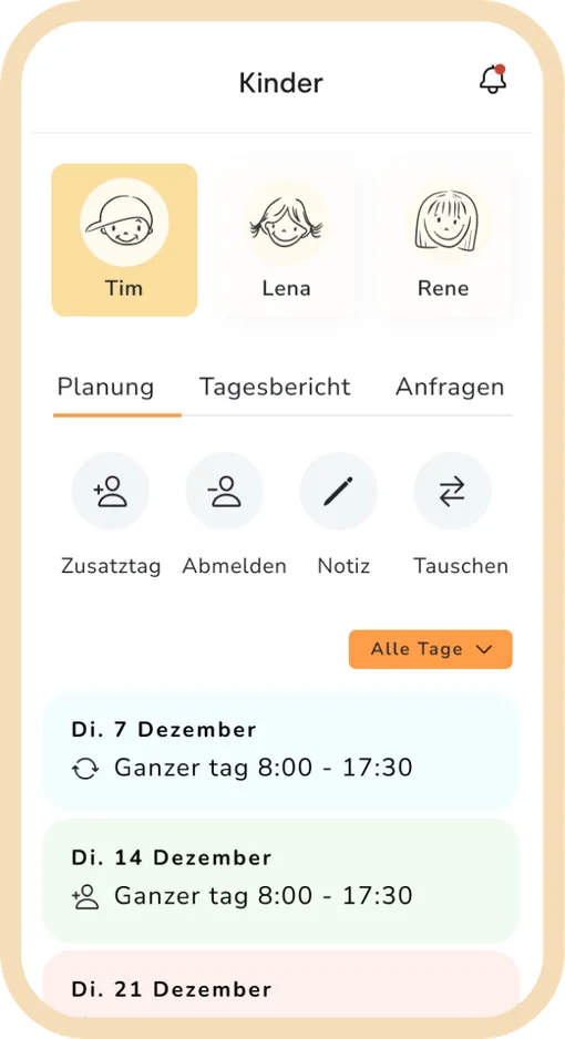 Eltern App mobile mockup 