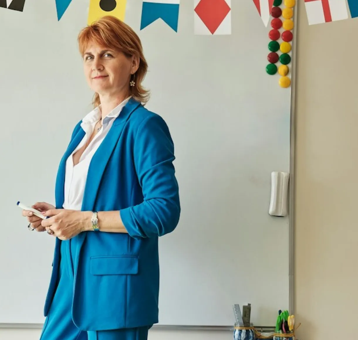Image of a teacher in a classroom